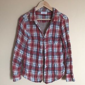 Velvet by graham and Spencer plaid long sleeve
